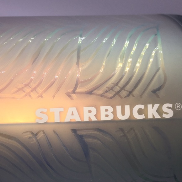 2020 Starbucks Mermaid Fins Green Iridescent 24 oz Tumbler Cold Drink Cup - Picture 6 of 10